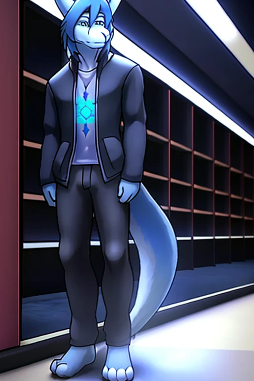 (((ace light blue fur with dark blue hair , 3d realistic Ray tracing lighting style inside of a library reeding and indoors no people in background))) , day, sexy, sensual, detailed, uploaded to e621, beautiful and detailed portrait of an anthropomorphic, (((male ))) uploaded to e621, zaush, foxovh, , thicc, alone, Japanese anime style, snowpride brown fur and purple hands and feet, Anime, 
#Style, #artstyle, #Artwork, 
videogame, 
, ,((( ace light blue fur with dark blue hair , 3d realistic Ray tracing lighting style inside of a mall looking around indoors no people in backgroundd )), 