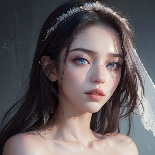 ((8K, top-quality, masterpiece, 超A high resolution, Photorealsitic:1.5)), a bony 1girl, facing the front, underarm, armpit, thin body, skinny in a skimpy, torn priestess outfit, Asian, age19, Perfect dynamic composition, Highly detailed eye and face texture:1.3, Fair skin, (Beautiful blue eyes, Erotic eyes:1,3, (Face feeling ecstasy:1.3, Sexy face:1.3), A mouthfeel that feels beautiful eros:1.2, Japanese, facial expression when you feel that you are being caressed violently:1.2, Facial expressions when receiving pleasure:1.2, Expression drowning in pleasure:1.2, (sharp focus, Cinematic lighting), mouth partly open, swooning, sensual lips, symmetrical eyes, beautiful. Wearing a strapless little white robes, torn and ripped clothes, low-cut dress, sexy dress, exposed shoulders, exposes arms and legs (((Too erotic)))