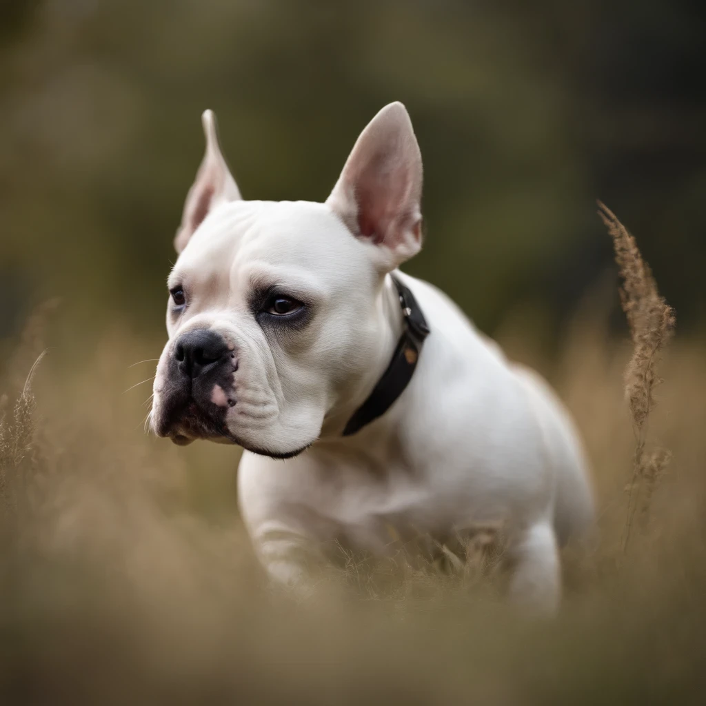 Uma crianca de 5 meses segurando um American Bully no colo