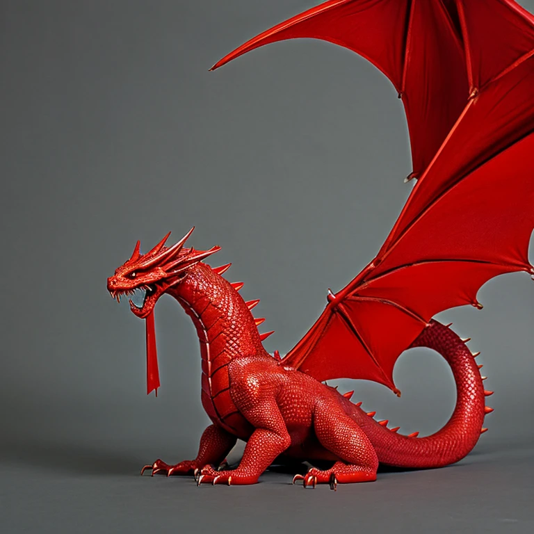 Red sitting dragon image