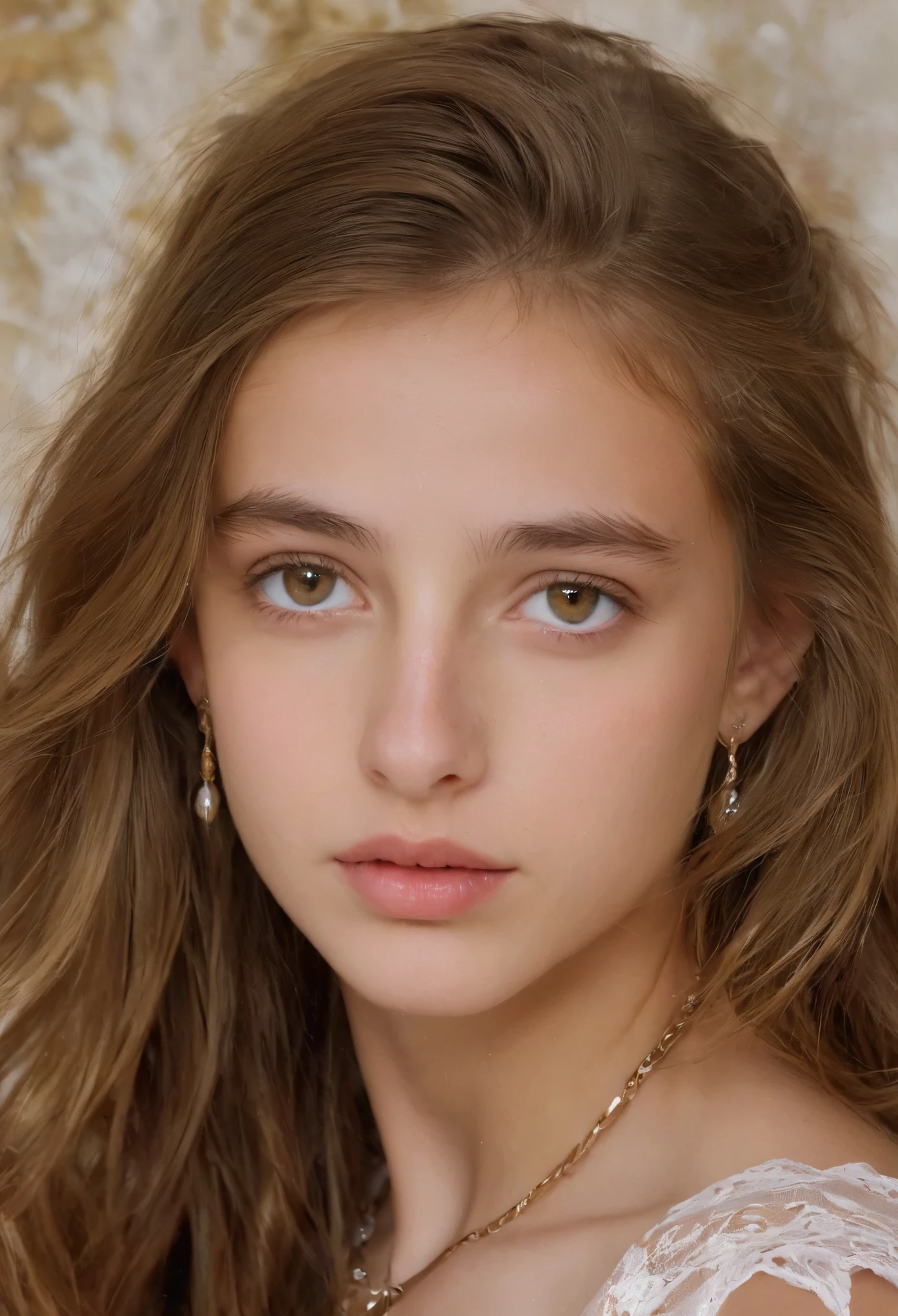 (highres,masterpiece:1.2),(realistic:1.37), A portrait of a Jewish girl in the 20th century with unparalleled beauty. age 14, eldest daughter of a wealthy merchant, The lighting is soft and diffused, accentuating the girl's ethereal beauty. The colors are vibrant and rich, creating a captivating visual experience. The portrait is created in the style of classical portraiture, reminiscent of the works of renowned artists from the era. It exudes elegance, grace, and sophistication. A great masterpiece of the century, you can even feel the breath of the lively girl.