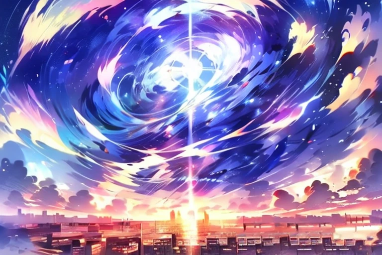 blue sky, day, through the window, city, anime background, banner pic for yt