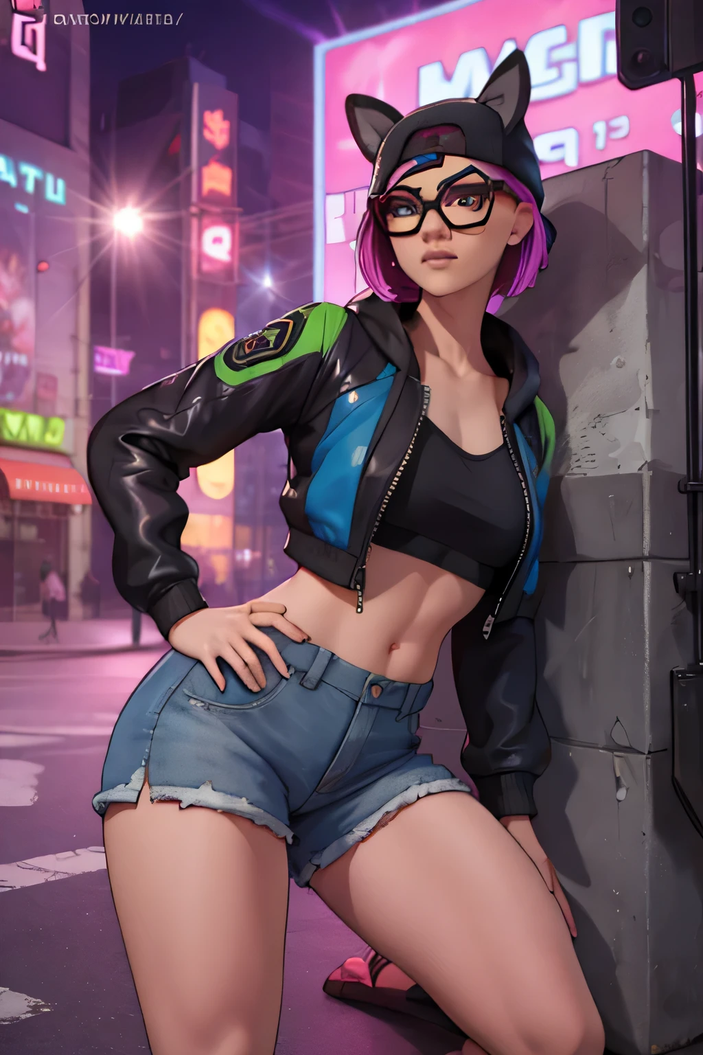 Alita, snthwve style, nvinkpunk punk woman, punk rock, roller derby, tank girl, 8k, by jeremy mann, by sandra chevrier, by dave mckean and richard avedon and maciej kuciara, (a woman in sunglasses driving a car with a neon light, synthwave art style), cyberpunk vibe, retrowave vibes, cyberpunk art style, bright cyberpunk glow, synthwave art style, cyberpunk vibes, synthwave style, synthwave art, cyberpunk digital painting, by Liam Wong, retrowave art, by sciamano and kittew, (detailed gorgeous and delicate face, detailed gorgeous and delicate eyes, a perfect aspect ratio perfect face, highly detailed skin, best ratio with four fingers and a thumb, arms under the chest), no lost fingers, ((best quality)), ((masterpiece)), (detailed), seductive ass, back view ethereal beauty, (fantasy illustration: 1.3), charming look, captivating pose, supernatural charm, mystical sky, (Luis Royo:1.2), (Yoshitaka Amano:1.1), moonlit night, soft colors, (detailed cloud landscape:1.3), (high resolution:1.2), masterpiece, best quality, high quality, high definition, high quality texture, high quality shadow, high detail, beautiful detailed, finely detailed, cg extremely detailed, detailed texture, a realistic representation of the face, realistic, colorful, delicate, cinematic light, side lighting, Lens Flare, Ray tracing, sharp focus, (1girl, __focus__:1.3),(8k, RAW photo, photorealistic: 1.25), (lip gloss, eyelashes, bright face, bright skin, best quality, ultra high resolution, depth of field, chromatic aberration, caustic, wide lighting, natural shading, Kpop idol) looking at the viewer with a happiness serene and divine,