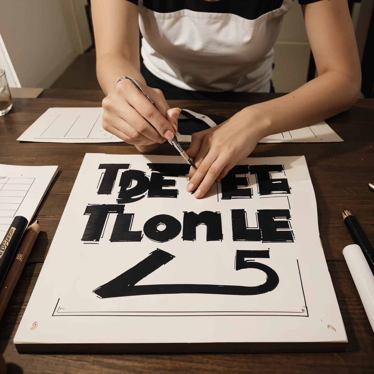 make a lettering typograph "together 2015"