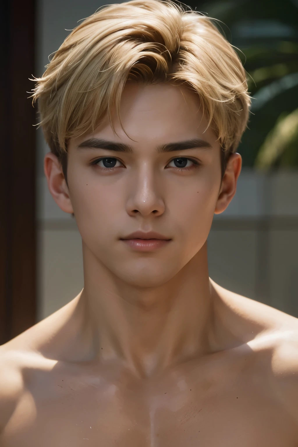 handsome swimmer, short and blonde hair, handsome twink, perfect symmetrical face, beautiful clothes, ultra realistic, concept art, elegant, ((intricate)), ((highly detailed)), depth of field, ((professionally color graded)), 8k, art by artgerm and alphonse mucha and sports illustrated