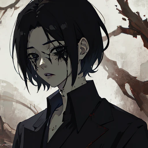 (An old man),(anime),(dark circle eyes),(lack of sleep),(dirty),(disgusted),(weird),(crazy),(depressed),(SPIRAL eyes),(deep TRANCE),(addict),(VERY VERY short hair),(black),(dilating pupils),(dull),(miserable),(negative),(lost mind),(chill),(relax),(horror),(small eyes),(black eyes),(creepy),(wounds),(cuts),(bruises),(male),(old),(dynamic),(best anatomy),(emotionless),(masochism).