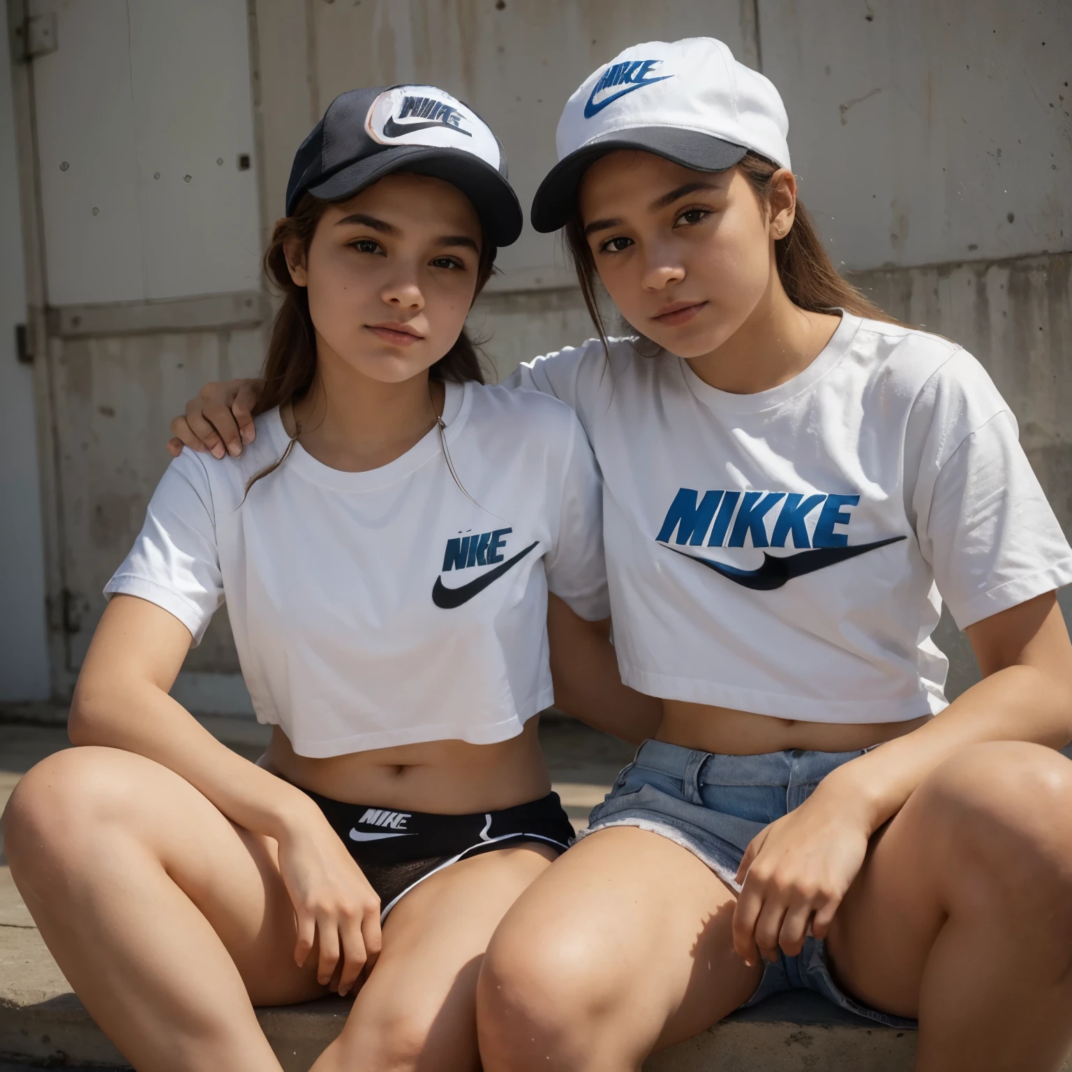 Um garoto branco de 17 anos com uma pequena orelha para frente, Lindas sobrancelhas, well-made with scuffs and a skater cap with a loose-fitting Nike top