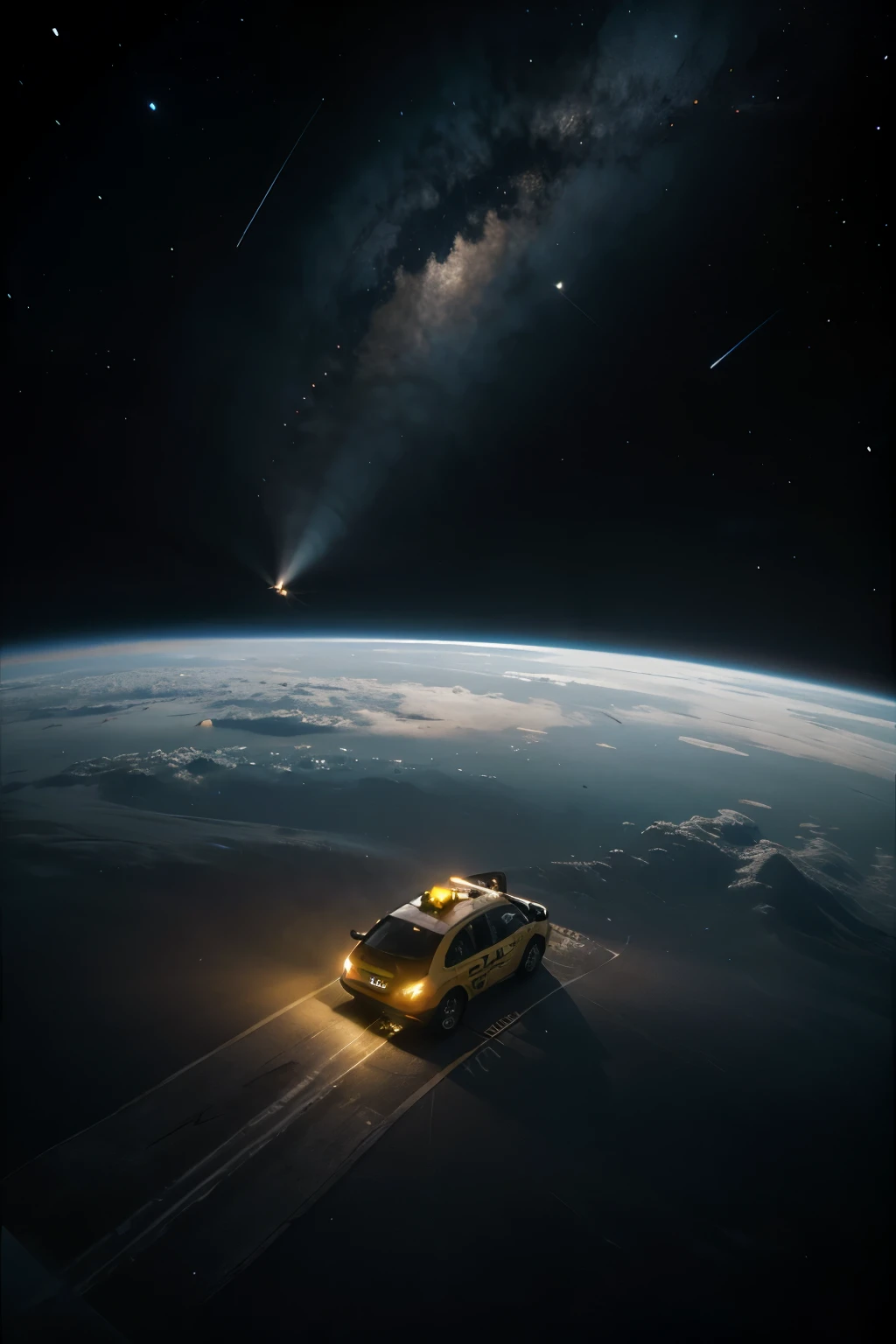 Taxi station in space