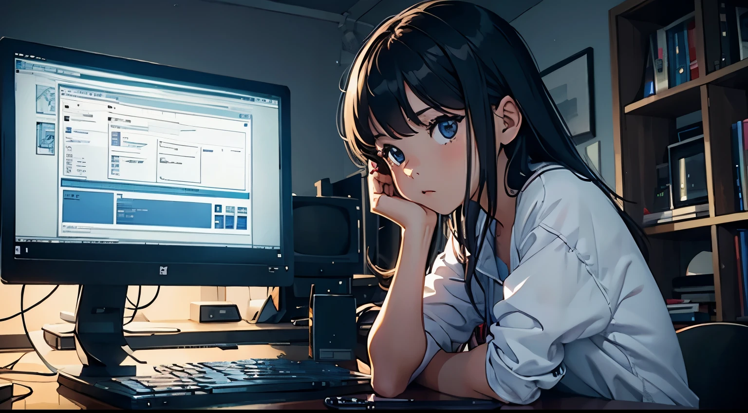 Girl at Computer
