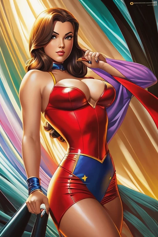 um close de uma mulher com um vestido vermelho lendo um livro, zenoscope, estilo pinup em quadrinhos, estilo de arte da DC Comics, quadrinhos artgerm, artgerm e lois van baarle, bela arte em quadrinhos, artgerm colorido!!!, inspirado em Greg Hildebrandt, Estilo Artgerm, arte pin-up, pintura de capa de quadrinhos, arte digital em quadrinhos