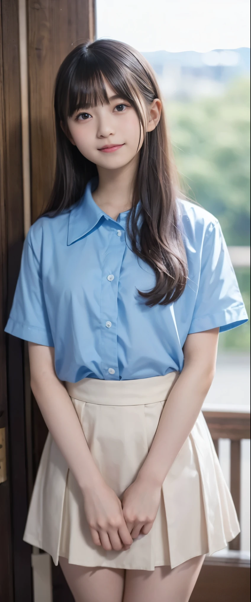 (masterpiece, highest quality:1.2), 8k, 12才のFull nudityの女の子, 85mm,Official AR RAW Photos, スーパースリムなスレンダーbeautiful girl, skirt、上Half BodyHalf BodyFull nudity、Short sleeveの白シャツをたくし上げた、Showing breasts、Beautiful medium breasts、show me your ears、Naked girls photoshoot、Full nudity, Cute face, close, Half Body, It was a race, Gardenia, beautiful girl, , Thighs, Short sleeve, Station platform、 Looking at the audience, No makeup, (Big smile), Film Grain, chromatic aberration, Sharp focus, Face Light, Bright lighting, 10 generations, Detailed face, Background Blur, (dark red tie:1.1)、(((((( girl with her shirt tucked up))))))、((((((12才のFull nudity女子高生)))))、Tight waist、Embarrassing pose、Shy and nervous girl、 Sad face