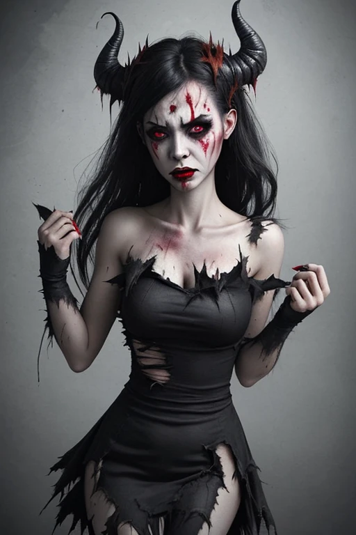 Torn dress, ruined makeup, angry demoness, evil spirits