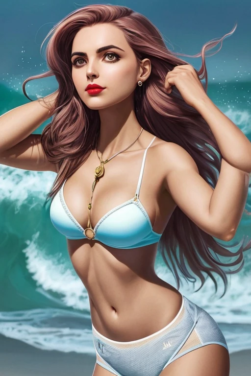 obra de arte, melhor qualidade, 1 garota, red lips, Sozinho, olhos verdes, cabelo encaracolado, cabelo multicolorido, cabelo branco, cabelos ruivos, cabelo em dois tons,Ombre , Anna Lebeau, franja, side lighting, best illustration, ((1 garota)) obra de arte, mais alta qualidade, (rosto perfeito:1.1) , (alto detalhe:1.1), dramatic, Cabelo longo, curved, grande, lua, coxas, umbigo, meio vestido, gargantilha, Ombros nus, quadris largos, thick coxas, lips, pelvic curtain, toned pelvis, quadris tonificados, quadris leitosos, umbigo piercings, piercings corporais, seios enormes, sandals, neck chains, castelo, fundo detalhado, arte de artgerm e greg rutkowski, cinematic lighting, um retrato aproximado de uma mulher brincalhona, o 25, Ana de Armas, natural, amazing body, pronounced feminine feature, Falando, Rindo, festival, (cabelo rosa com pontas brancas), sardas, flirting with the camera, peito lateral, (Ouro, sardas, seios enormes, nu, abaixo do peito), fenda apertada, orelhas de raposa