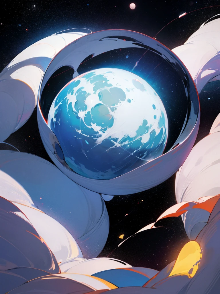 single moon, profound space