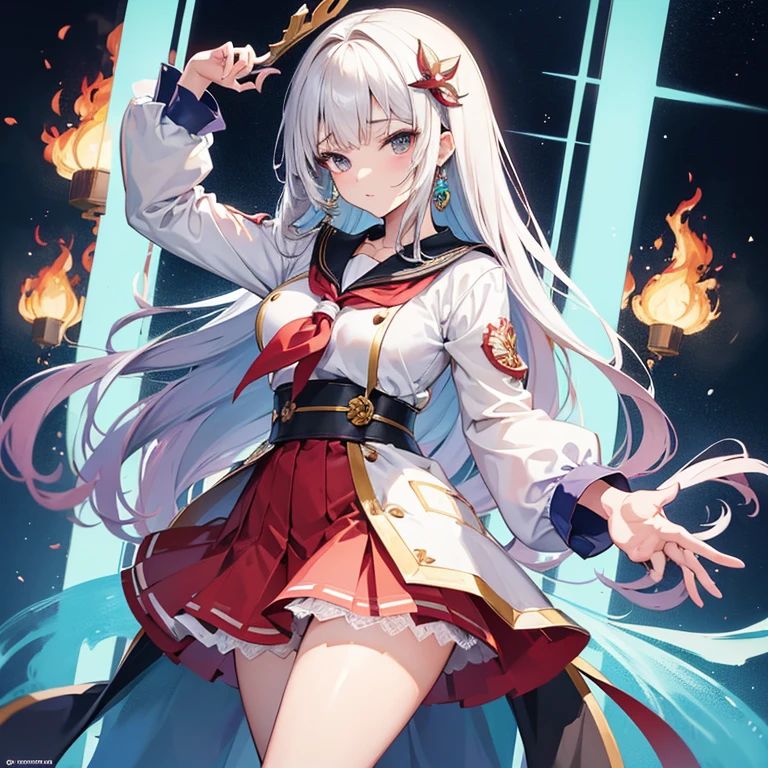 there are three enchanting images of a woman donning a short skirt and a white blouse, a treasure by Sengai, brimming with popularity on pixiv, meticulously handcrafted, sōsaku-hanga made, cosplay bringing anime to life, seifuku adorned in its full-cosplay glory, evoking the captivating Kantai Collection style, anime cosplay flourishing in ecchi allure, cosplayer immersed in her role, Ayaka's captivating likeness, exquisite anime girl cosplay, tantalizingly ecchi.
