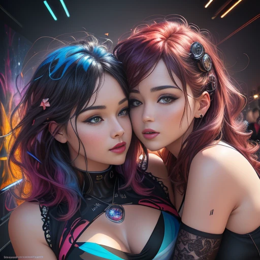 A magnetic love attraction, united by vibrant swirling colors and passionate embrace, (best quality, 4k, 8k, high resolution, masterpiece:1.2), ultra-detailed, (realistic, photorealistic, photo-realistic:1.37), artistic style: abstract expressionism, color tones: warm and passionate colors, lighting: dramatic and intense, art style: conceptual
