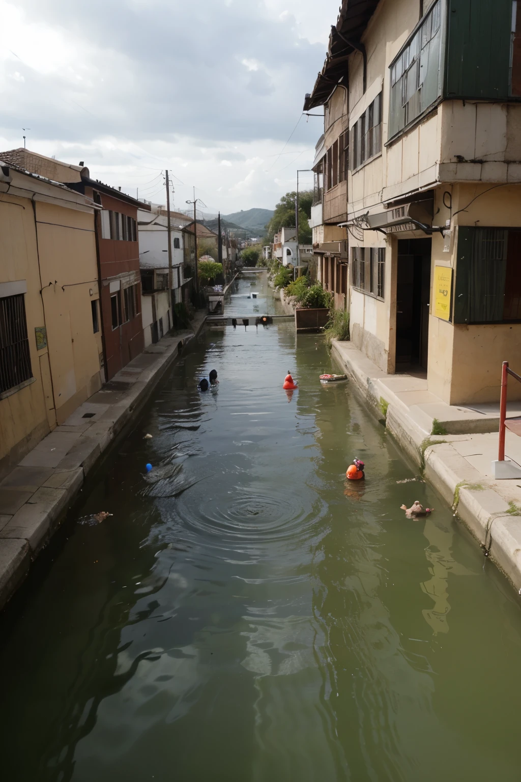 ((mejor calidad)), ((Obra maestra)), (detallado), contaminacion a un rio