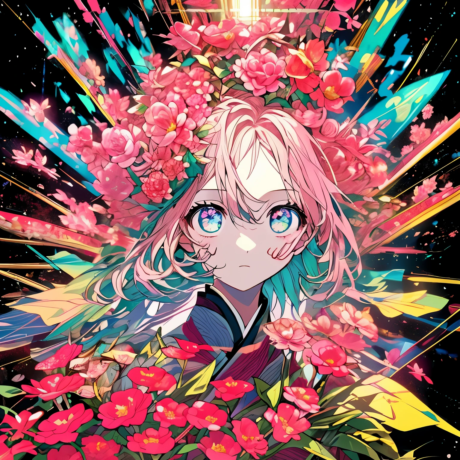 there is a pink flower that is blooming in the garden, so beautiful, pink flower, beautiful flower, Simply beautiful, Amazing beauty, Feminine beauty, Breathtaking details, Very decorative, flower, full bloom, 非常に高いflower, so beautiful, by Nakahara Nantenbō, その美しさはwonderful, Striking colors, The most beautiful, wonderful!!