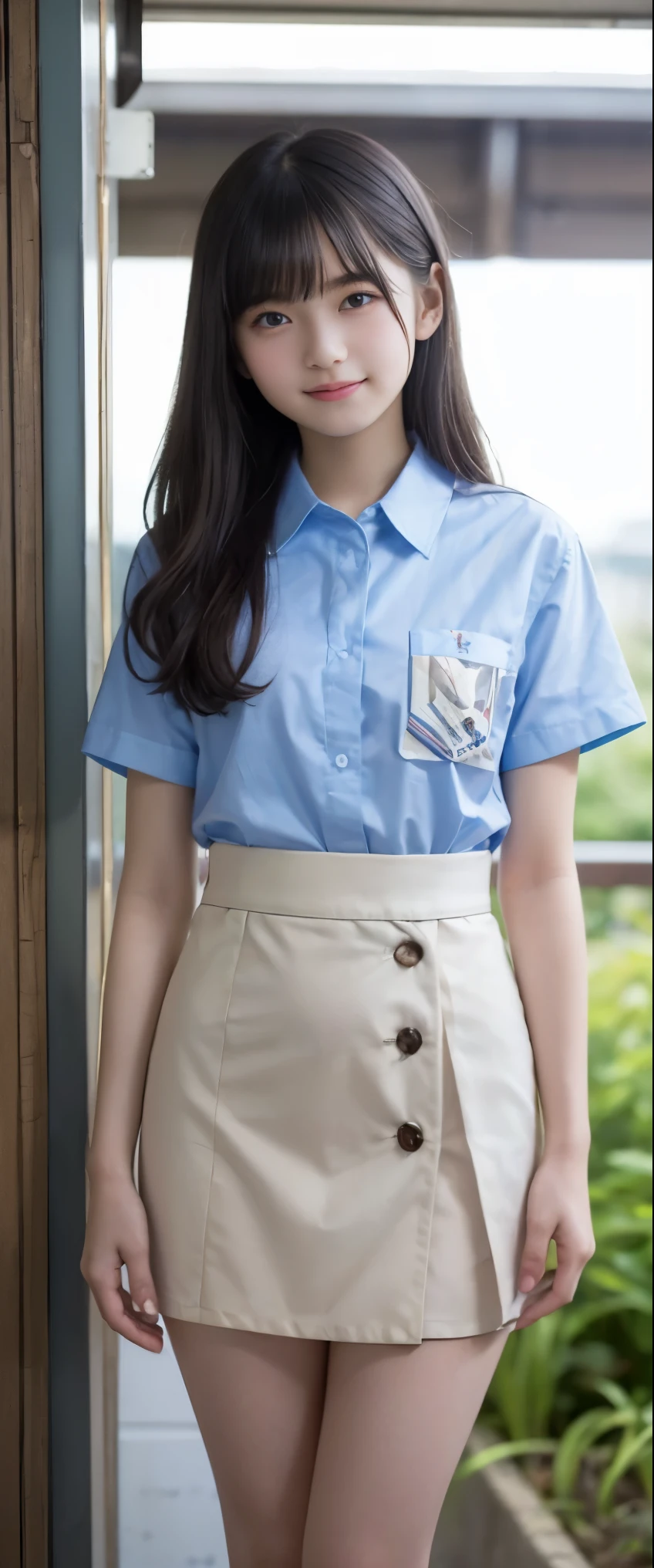 (masterpiece, highest quality:1.2), 8k, 12才のFull nudityの女の子, 85mm,Official AR RAW Photos, スーパースリムなスレンダーbeautiful girl, skirt、上Half BodyHalf BodyFull nudity、Short sleeveの白シャツをたくし上げた、Showing breasts、Beautiful medium breasts、show me your ears、Naked girls photoshoot、Full nudity, Cute face, close, Half Body, It was a race, Gardenia, beautiful girl, , Thighs, Short sleeve, Station platform、 Looking at the audience, No makeup, (Big smile), Film Grain, chromatic aberration, Sharp focus, Face Light, Bright lighting, 10 generations, Detailed face, Background Blur, (dark red tie:1.1)、(((((( girl with her shirt tucked up))))))、((((((12才のFull nudity女子高生)))))、Tight waist、Embarrassing pose、Shy and nervous girl、 Sad face