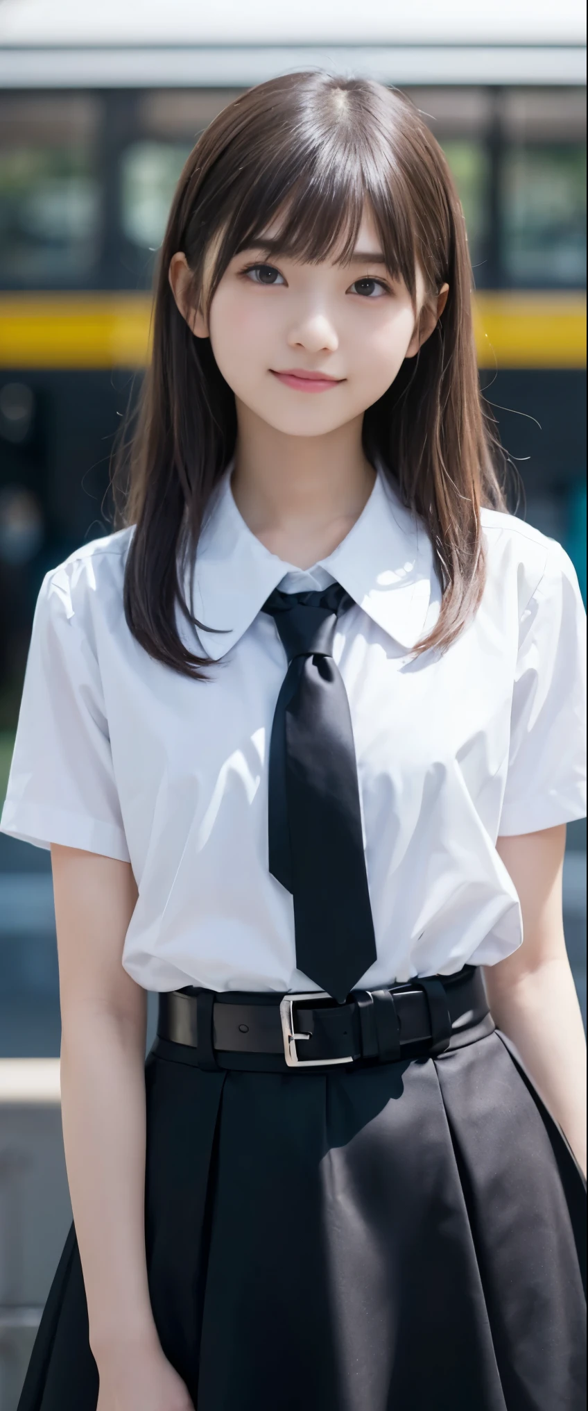 (masterpiece, highest quality:1.2), 8k, 12才のFull nudityの女の子, 85mm,Official AR RAW Photos, スーパースリムなスレンダーbeautiful girl, skirt、上Half BodyHalf BodyFull nudity、Short sleeveの白シャツをたくし上げた、Showing breasts、Beautiful medium breasts、show me your ears、Naked girls photoshoot、Full nudity, Cute face, close, Half Body, It was a race, Gardenia, beautiful girl, , Thighs, Short sleeve, Station platform、 Looking at the audience, No makeup, (Big smile), Film Grain, chromatic aberration, Sharp focus, Face Light, Bright lighting, 10 generations, Detailed face, Background Blur, (dark red tie:1.1)、((((((12 year old girl with her shirt tucked up))))))、((((((12才のFull nudity女子高生)))))、Tight waist、Embarrassing pose、Shy and nervous girl、 Sad face