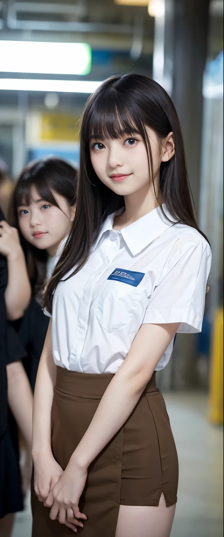 (masterpiece, highest quality:1.2), 8k, 12才のFull nudityの女の子, 85mm,Official AR RAW Photos, スーパースリムなスレンダーbeautiful girl, skirt、上Half BodyHalf BodyFull nudity、Short sleeveの白シャツをたくし上げた、Showing breasts、Beautiful medium breasts、show me your ears、Naked girls photoshoot、Full nudity, Cute face, close, Half Body, It was a race, Gardenia, beautiful girl, , Thighs, Short sleeve, Station platform、 Looking at the audience, No makeup, (Big smile), Film Grain, chromatic aberration, Sharp focus, Face Light, Bright lighting, 10 generations, Detailed face, Background Blur, (dark red tie:1.1)、(((((( girl with her shirt tucked up))))))、((((((12才のFull nudity女子高生)))))、Tight waist、Embarrassing pose、Shy and nervous girl、 Sad face