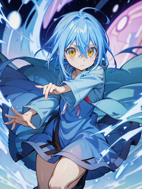 Rimuru Tempest, That Time I Got reincarnated as a slime, Rimuru, yellow eyes, high detailed eyes