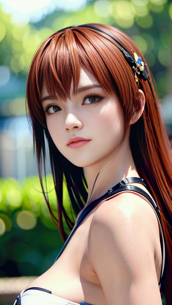 "Kasumi", "Jogo morto ou vivo" (melhor qualidade,ultra-detalhado),(Realista:1.37), rosto bonito e detalhado, Textura ultrarrealista, rosto delicado, corpo delicado, 4k ultra-HD.