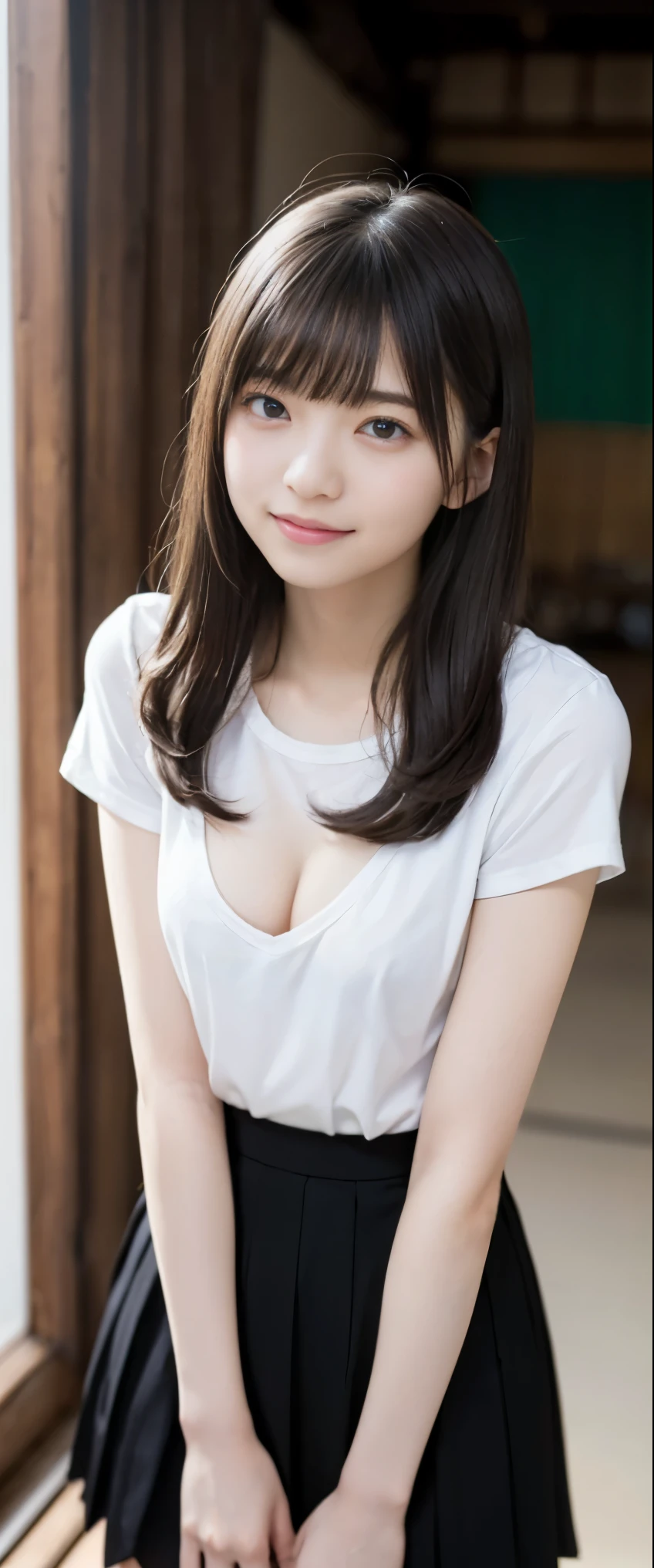 (masterpiece, highest quality:1.2), 8k, fully nude girl, 85mm,Official AR RAW Photos, スーパースリムなスレンダーbeautiful girl, skirt、上Half BodyHalf Bodyフルヌード、She takes off her short-sleeved white shirt to show her breasts.、Showing off her beautiful medium sized breasts、show me your ears、Naked girls photoshoot、上Half Bodyフルヌード, Cute face, close, Half Body, It was a race, Gardenia, beautiful girl, , Thin thighs, Station platform、 Looking at the audience, No makeup, (Big smile), Film Grain, chromatic aberration, Sharp focus, Face Light, Bright lighting, 10 generations, Detailed face, Background Blur, (dark red tie:1.1)、((((((A 12-year-oldirlly rees her shirt))))))、((((((12才の上Half Bodyフルヌード女子高生)))))、Tight waist、Embarrassing pose、Shy and nervous girl、 Sad face