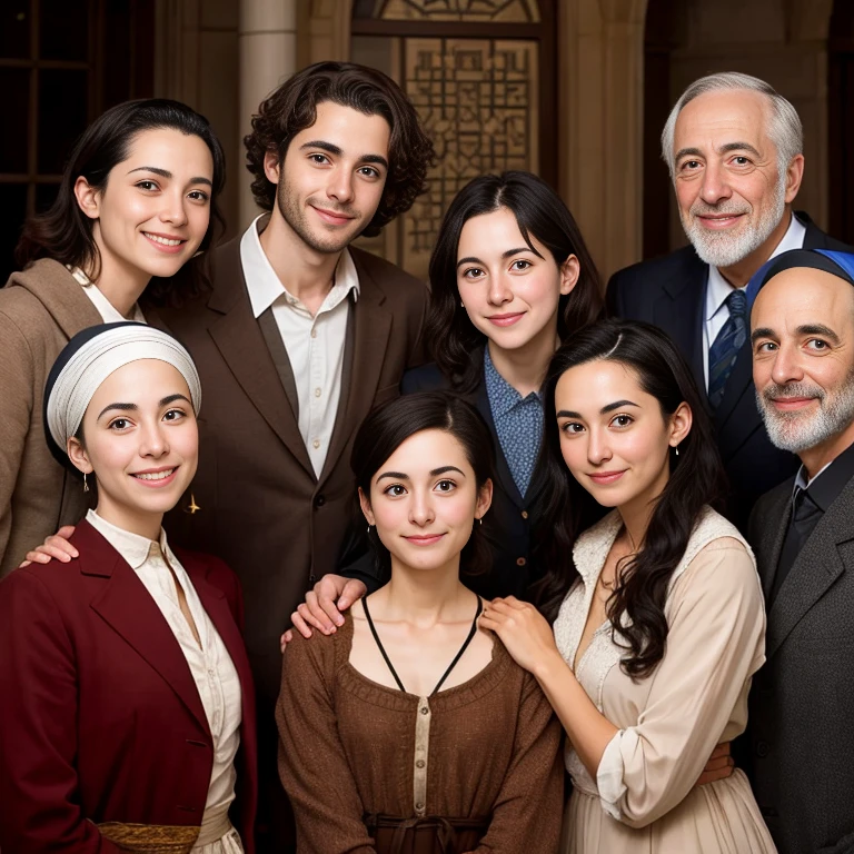Jew families on the characters' faces