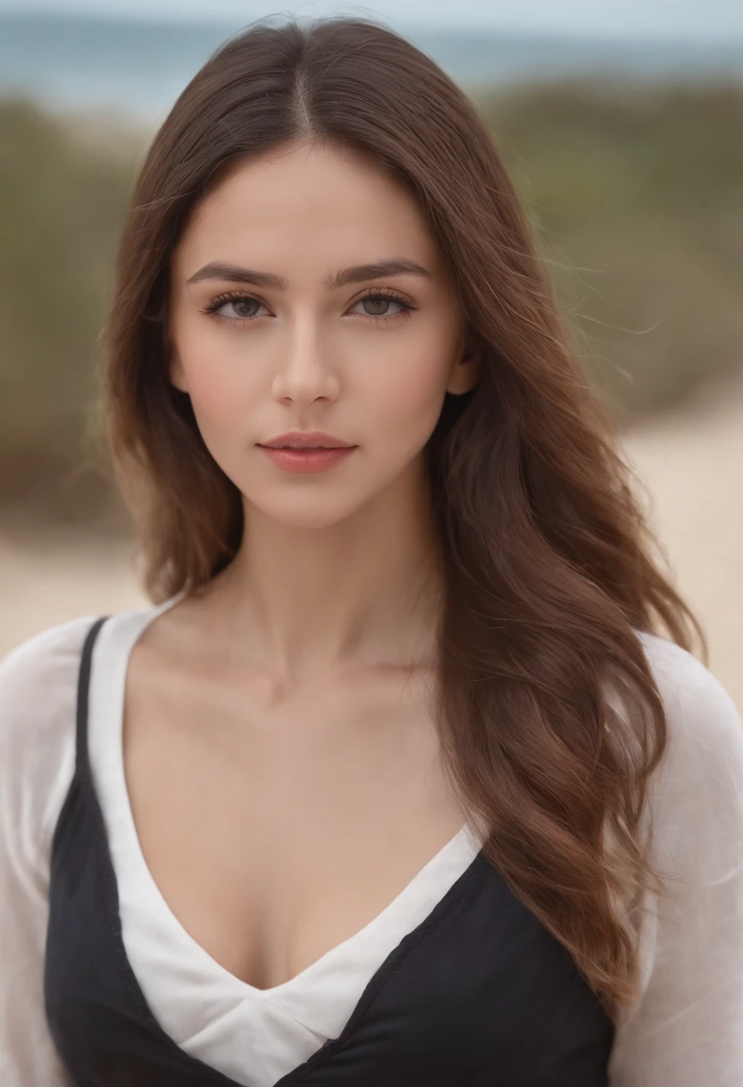 (mejor calidad,4k,8k,high resolution,Obra maestra:1.2),ultra detallado,(realista,photorealista,photo-realista:1.37),mujer,bronceado,Caucasian,pelo rubio,Peinado ondulado,aretes de aro,Cami negro camiseta sin mangas,pantalones cortos de delfines rojos,tetona,,grandes gafas de sol,Shark tooth collar,retratos,vivid colors,studio lighting,dynamic pose,fondo de playa,bokeh,sin ropa