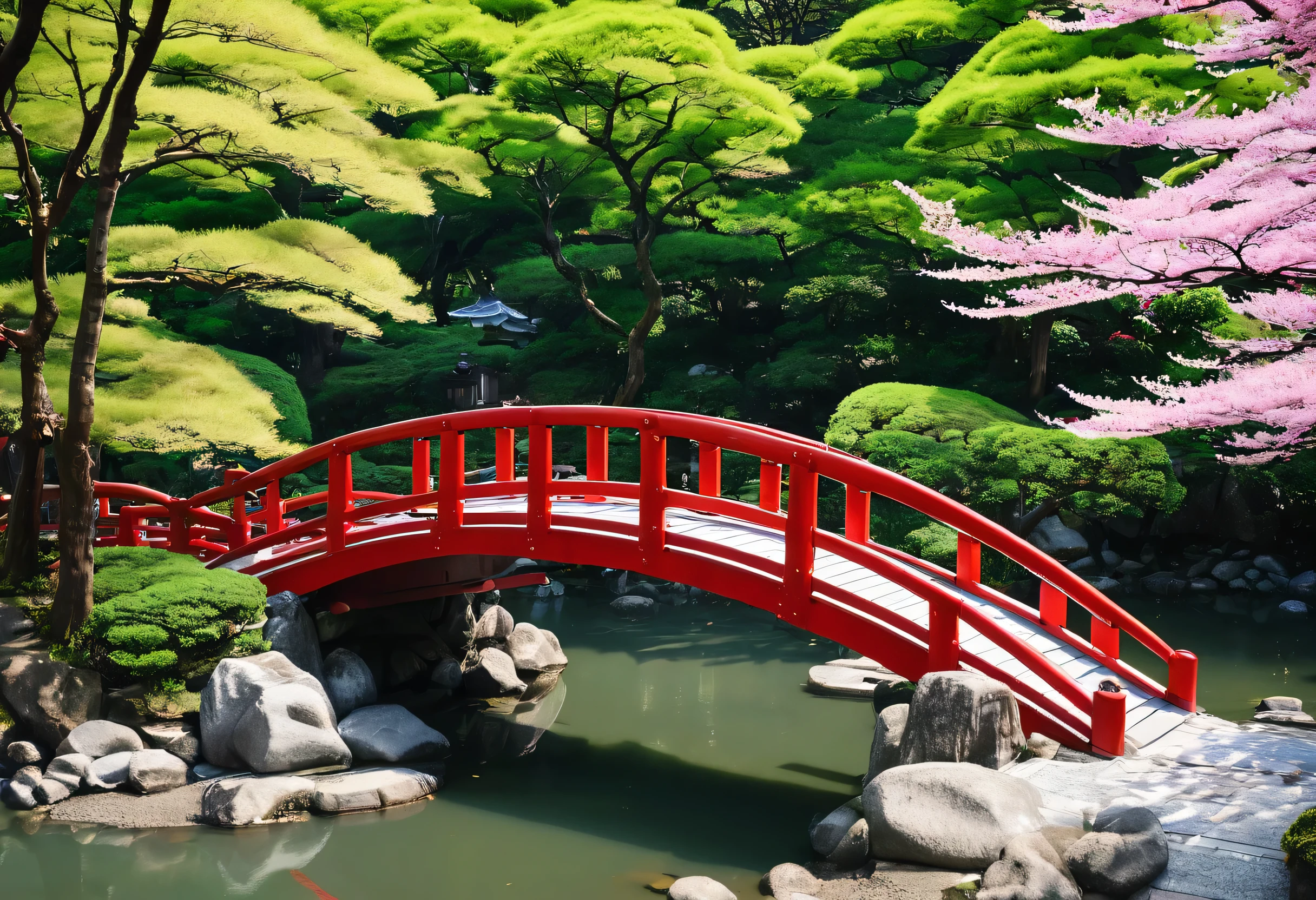 View of the red bridge over the river, Tadashi Nakayama photo, Flicker, shin hanga, Japan Tourism, himeji rivendell garden of eden, aomori japan, Japan Deeper Journey Exploration, Heroine Japan Vivid scenery, Japanese travel and tourism, Japanese Temples, sakura season, Japanese Nature, The aesthetics of travel in Japan