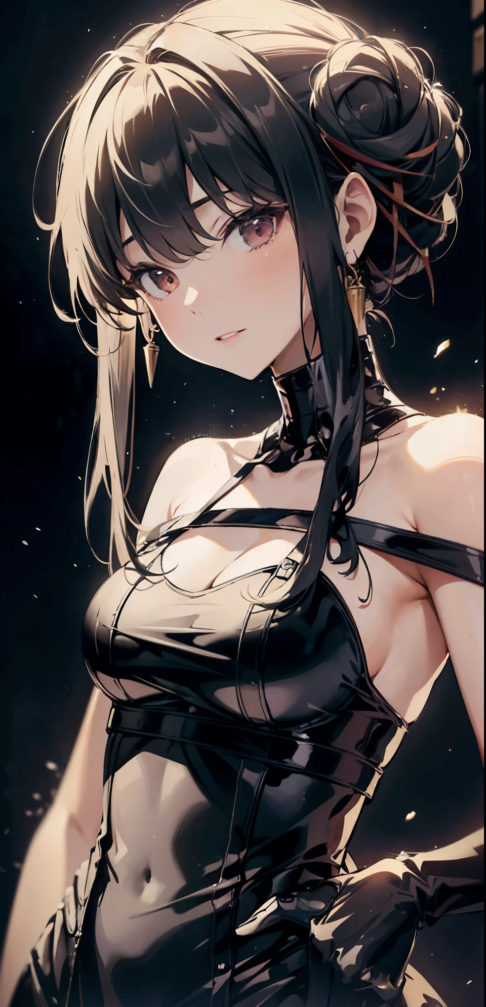 Official Art, unity 8k wallpaper, Very detailed, masterpiece, highest quality, 1 female, (Very detailed),(RAW Photos、highest quality)、(Realistic、Photorealistic:1.3)、Attention to detail、顔のVery detailed複雑な 3D レンダリング、(Very detailed肌:1.2)、Dynamic Angle, Professional Lighting, Side light, Cinematic Light, 超A high resolution, 8k , Film Grain,Best Shadow, Particles of light, Fine skin, Detailed face, Intricate details, Very detailed, Shine, whole body, Beautiful Face、blurred background、18 year old beautiful girl、Long Silver Perm、tight black dress、