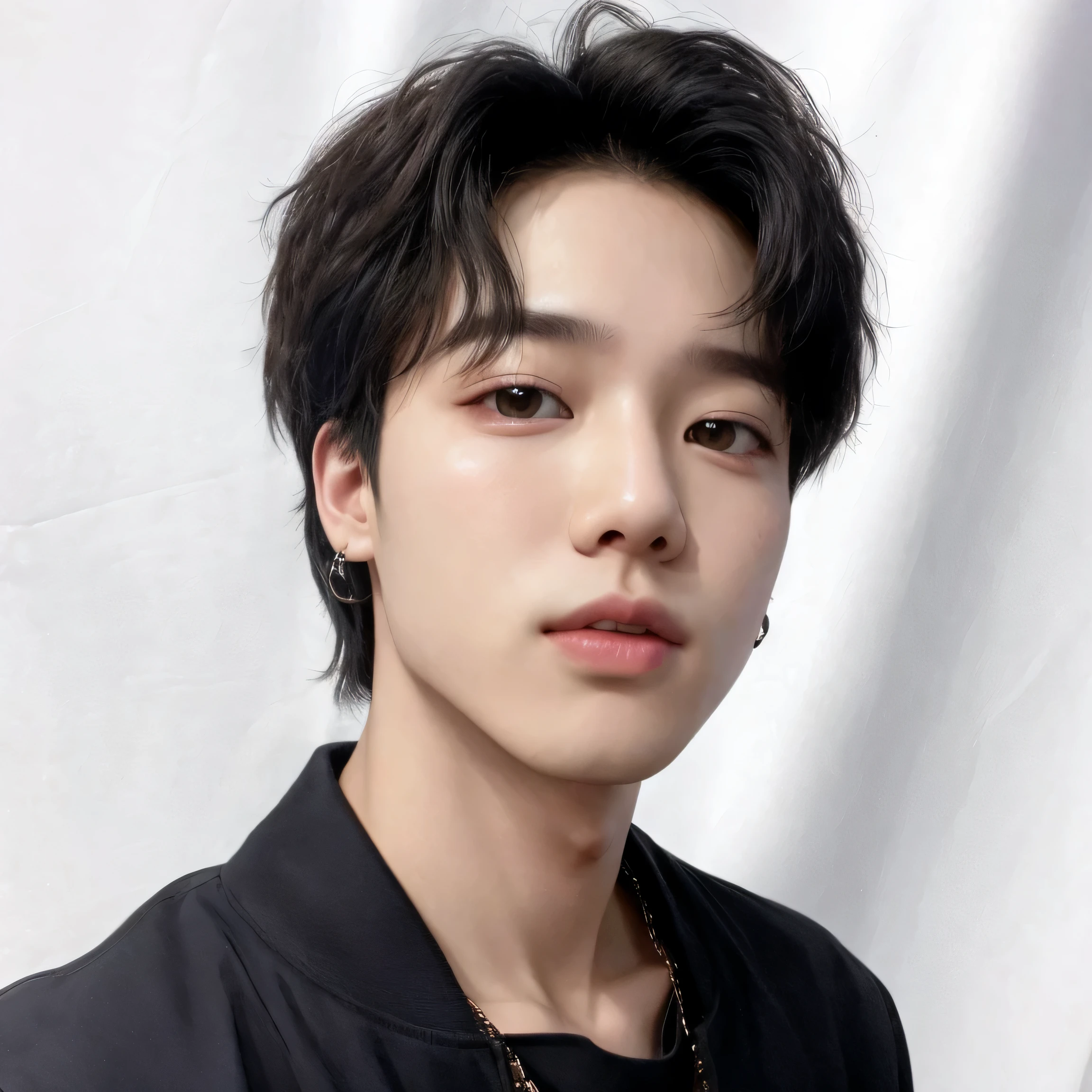 hay un hombre con una chaqueta negra y una chaqueta negra, Jimin, hyung tae, park Jimin, kpop idol portrait, Kim Doyoung, Jimin\his right eyelid is swollen, kim taejin, Jimin\los labios carnosos, hsiao-ron, Hong June Hyung, retrato de jossi de blackpink, yoongi de pelo negro, artista coreano, Park Jimin, Jimin of BTS, Korean Boy, Korean Face
