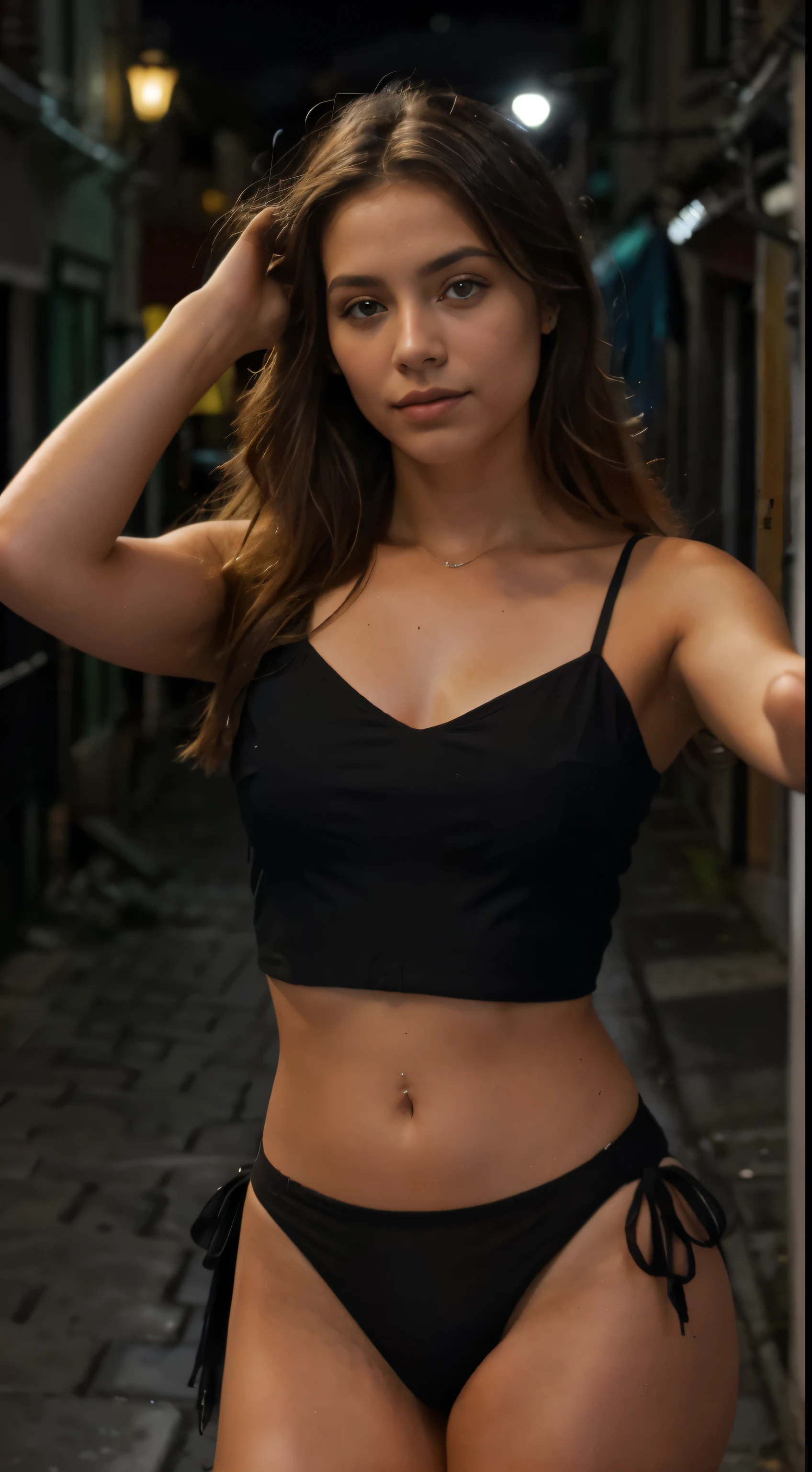 (photo automatique, Top view: 1.4), (Right half of the body: 1.4), Photo portrait RAW uhd d'une blonde de 24 ans (femme aux yeux bleus) marcher dans une ruelle sombre, huge tits:1.25,, city at Nuit, (chaussettes), (encolure), details (Textures! , cheveux! , Brillantine, Couleur!! , disadvantages: 1.1), yeux brillants avec beaucoup de détails (je regarde la caméra), Reflex lighting, Appareil photo reflex, ultra quality, acuity, profondeur de champ, Grain du film (centre), Fujifilm XT3, clair comme du cristal, frame centre, beau visage, sharpness, public lighting, neon lighting, Bokeh (dimly lit), Nuit, (Nuit sky), detailed skin pores, La peau grasse, bronze, complex eye details, corps entier, off the shoulder top, huge tits:1.25., mini jupe d'red plaid , culotte noire, lunettes, gros cul 1.25