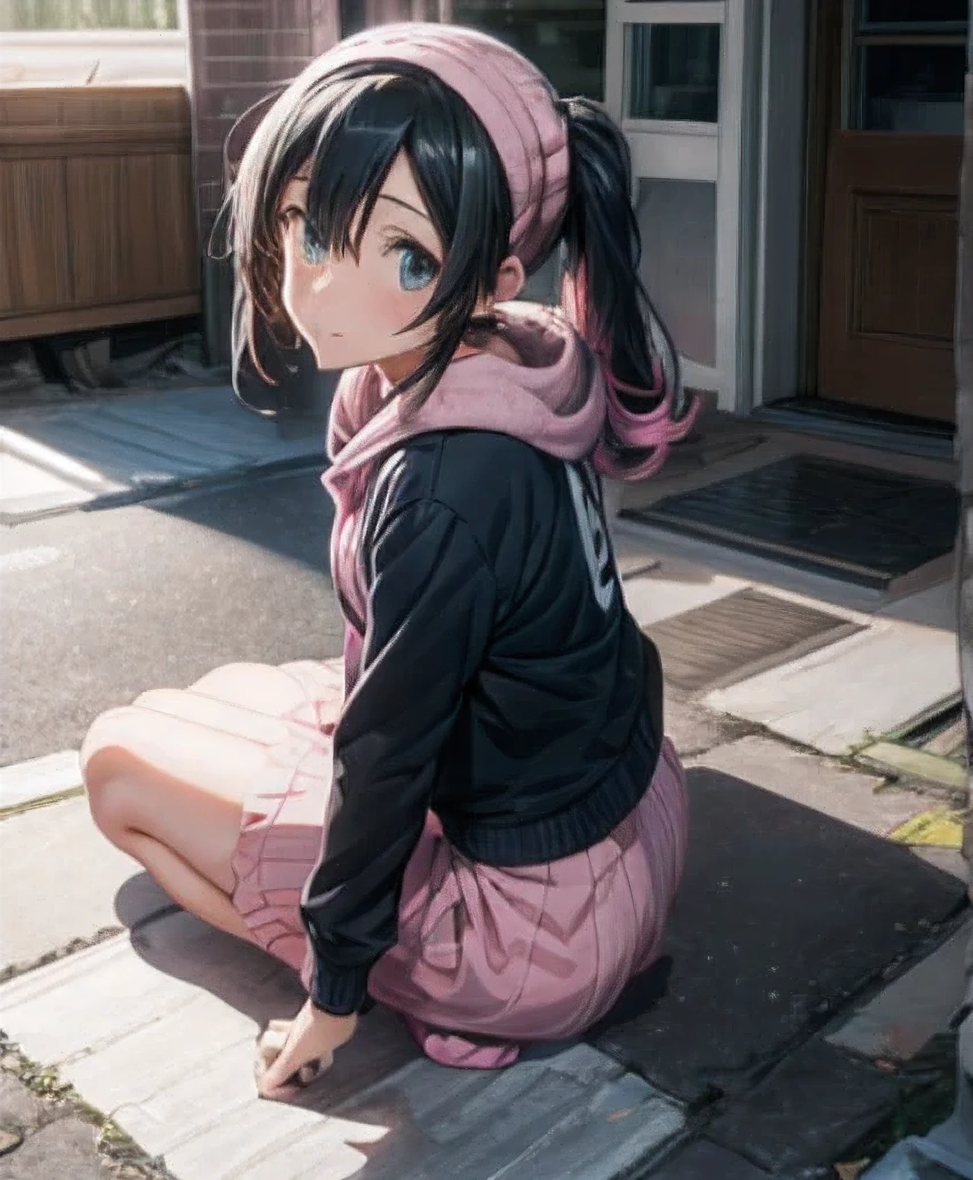 (masterpiece、highest quality、highest quality、official art、beautiful beautiful:1.2)、(1 girl:1.3)hatsune miku、twin tails,Anime girl with pink coat and pink shoes and pink hat, loss draw pastel bivit, rossdraws cartoon vibrant, pixiv digital art, cute art style, AnimeFull body illustration, Full body illustration, by Yuumei, Trending on Art Station Pixiv, soft anime illustration, Pixiv Art Station Google, colorful! Character Design