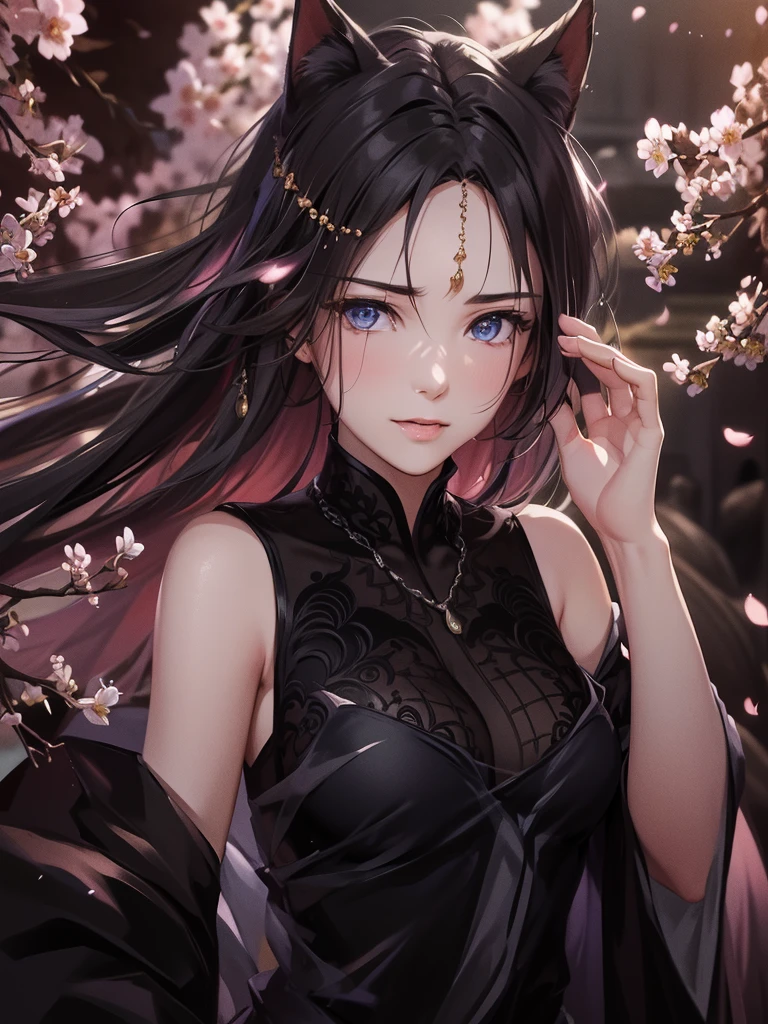 masterpiece, Best quality, (чрезвычайно подробные обои CG Unity 8k), (Best quality), (Best Illustration), (best shadow), absurdity, Realistic lighting, (abyss), beautiful detailed glow, painter Peter Morbacher, Sakura Branches, sakura flowers