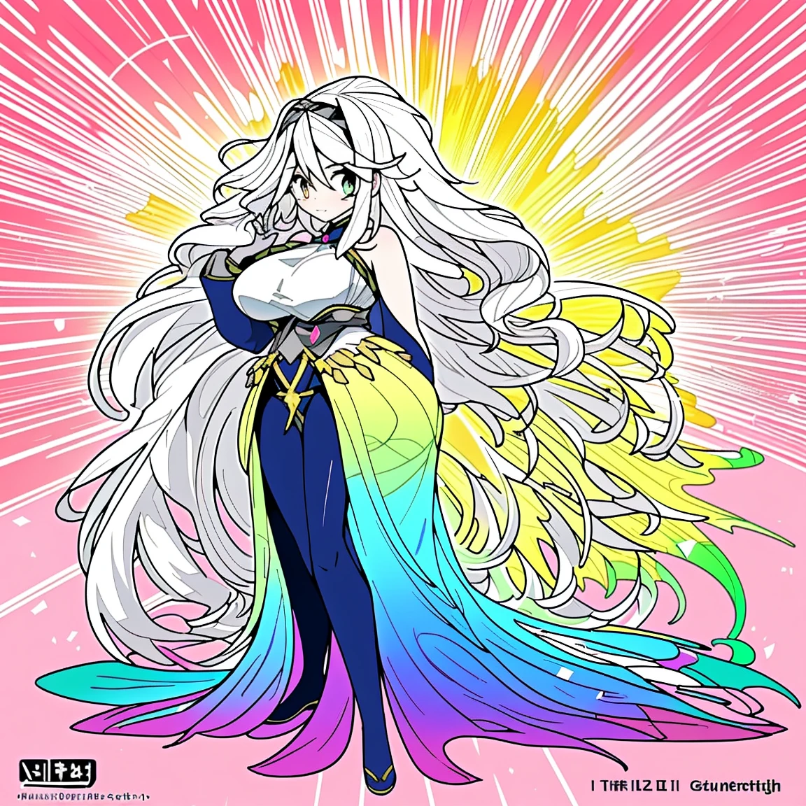 Anime kawaii woman Sexy Perfect sensual body large breast Nice Butt,(Rosto lateral de beleza,Cabelos longos e coloridos,fechando os olhos,obra de arte Narcissus),with rainbow colored background, (illustration:1.2,arte em papel:1.2, emaranhado, a 3D render),(melhor qualidade, alto detalhe, obra de arte, cinematic lighting, 4K, Claro-escuro)