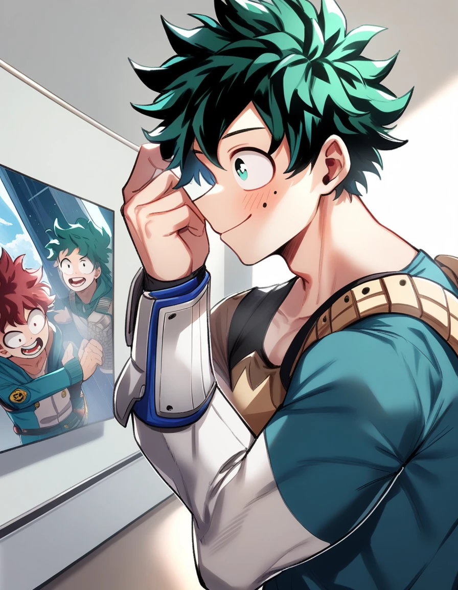 1 , foco masculino, Midoriya Izuku, boku no hero academia, ferida, eletricidade,, obra de arte, melhor qualidade, very aesthetic, absurdos