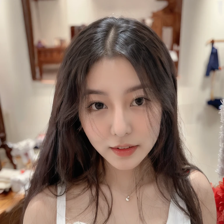 (realistic、masterpiece、Best Quality、8K、highres、high resolution:1.3)、1 girl、pale white skin、looking at viewers、super fine face and eyes、upper body、