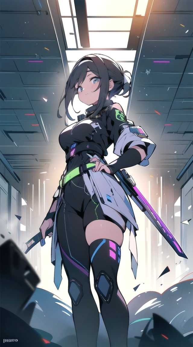 ((melhor qualidade)), ((obra de arte)), (detalhado:1.4), 3D, uma imagem de uma linda mulher cyberpunk,HDR (High-range dynamics),Rastreamento de raio,NVIDIA RTX,Super-resolution,Irreal 5,underground dispersal,PBR Texturing,Post-processing,Anisotropic filtering,Profundidade de campo,maximum clarity and sharpness,Texturas multicamadas,Albedo e mapas especulares,surface shading,Accurate simulation of light-material interaction,perfect proportions,octane rendering,two tone lighting,Grande abertura,ISO baixo,white balance,rule of thirds,8K CRU,