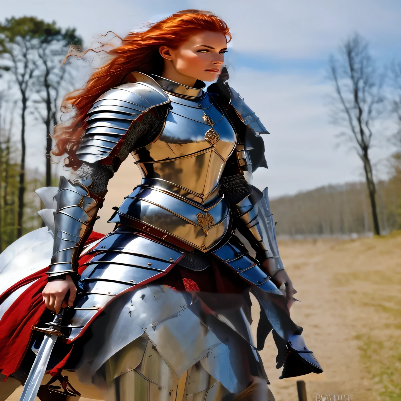 woman in scale armor half woman half horse in a forest, of a beautiful Female Knight, beautiful Female Knight, fille en armure de garde forestier, wear scale armor , red-haired templar, Female Knight, belle armure, female medieval knight, femme rodeur fantastique, porter une armure fantastique, superbe armure, magnifique paladin femelle, porter une armure de chevalier, bikini armor Female Knight