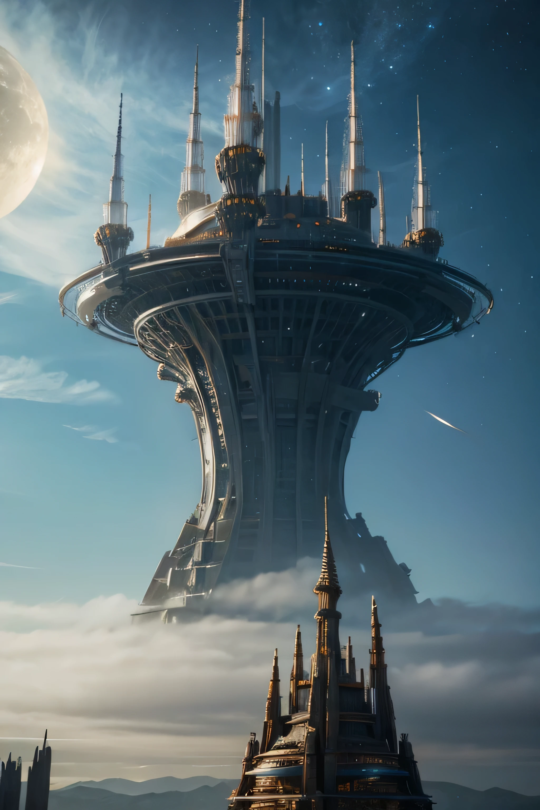 Giant structure tower fantasy sci-fi top quality universe