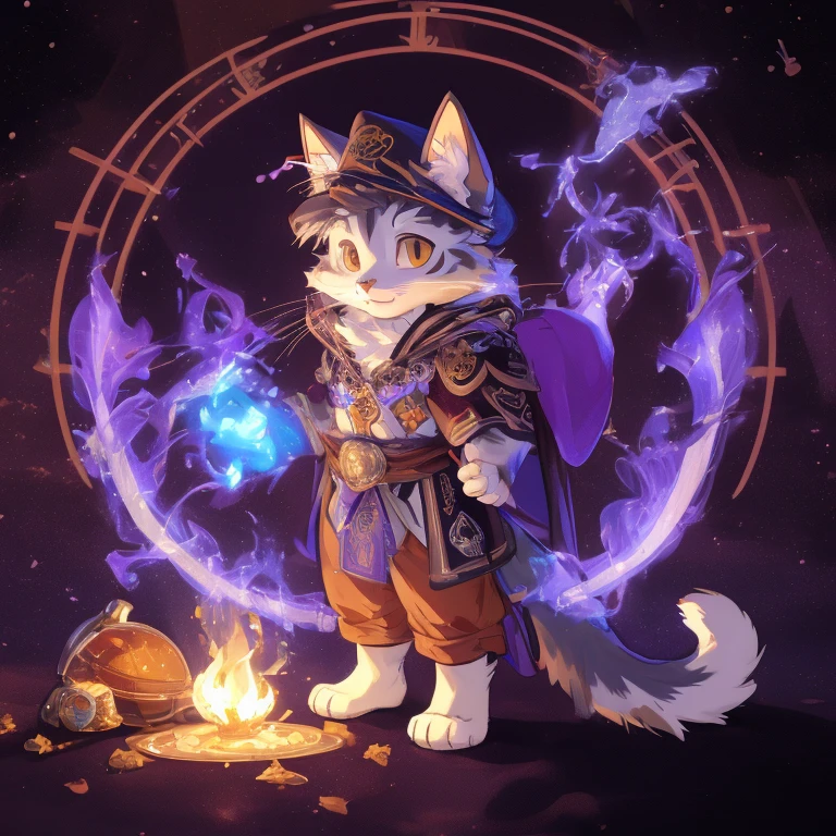 cute kitty, cat, wizard, cat wizard, wizard cap, wizard hat, wizard cloak, cat with wand, wizard wand, cat with potion, potion belt, cat icon, cat maine coon, cat breed, cat breed maine coon, small kitty, cute, detailed eyes, detailed fur, detailed paws, magic light, magic scenery,