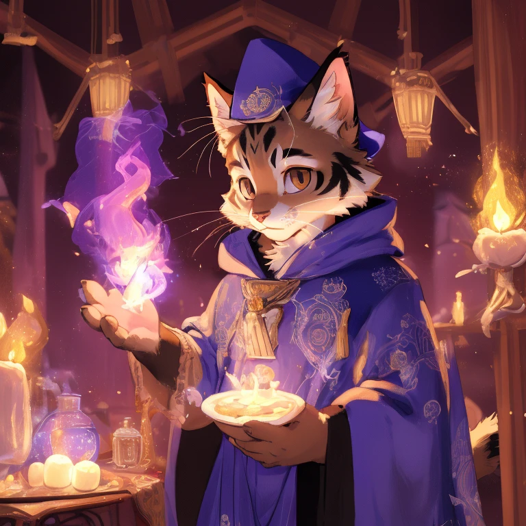 cute kitty, cat, wizard, cat wizard, wizard cap, wizard hat, wizard cloak, cat with wand, wizard wand, cat with potion, potion belt, cat icon, cat maine coon, cat breed, cat breed maine coon, small kitty, cute, detailed eyes, detailed fur, detailed paws, magic light, magic scenery,