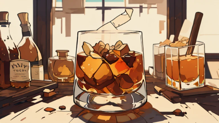 Whiskey glass illustration