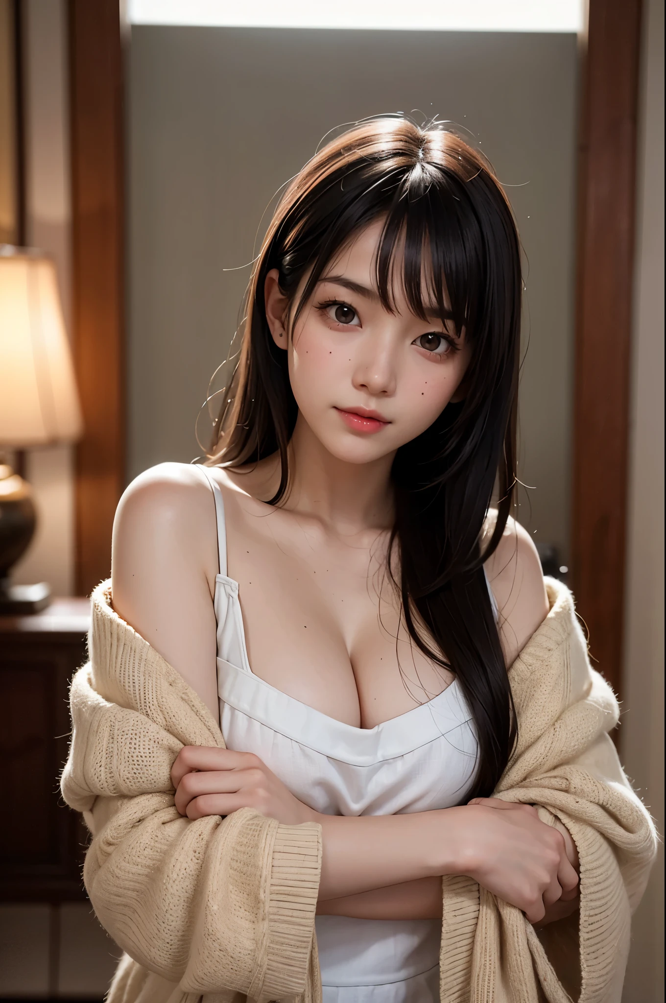 35 year old girl, ultra realistic, high res, highly detail, masterpiece, best quality, looking at viewer, fair skin, beautiful asian woman face,