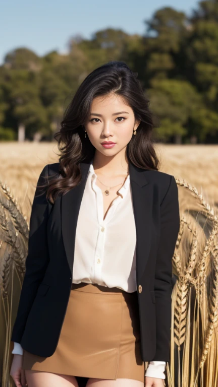 highest quality,Best image quality,Ultra-high resolution,8k,(Hyperrealism:1.1),High saturation,(Realistic:1.2),Accurate anatomy,Written boundary depth,Ideal body,Adult female,Japanese,cute,Adult Expressions,adult sex appeal,long black wavy hair,(Droopy eyes:1.2),slightly thick lips,Round ass,Big Ass,Realistic Skin,(Sunburned:1.4),(Wheat peel:1.4),height: 1cm,The whole body is visible,(secretary:1.4),(女性のsecretaryと男性のpresident:1.4),(A woman is standing:1.4),(A man touches her shoulder:1.4),(One woman and one man:1.4),(Holding a file in his left hand:1.2),(Hold the pen in your right hand:1.2),president'office,(Dark beige tight skirt:1.2),(Slit in the skirt:1.2),(white buttoned blouse:1.2),(Black jacket:1.2),(Black grainy stockings:1.2),(Black Stockings:1.2),