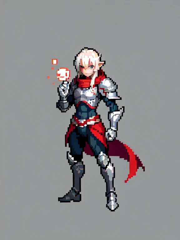 Girl with short white hair and red eyes. Darkest Dungeon