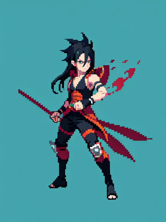 (masterpiece, top quality, best quality), pixel,pixel art,1man,madara uchiba,armored,naruto shippuden,full body, 
 
