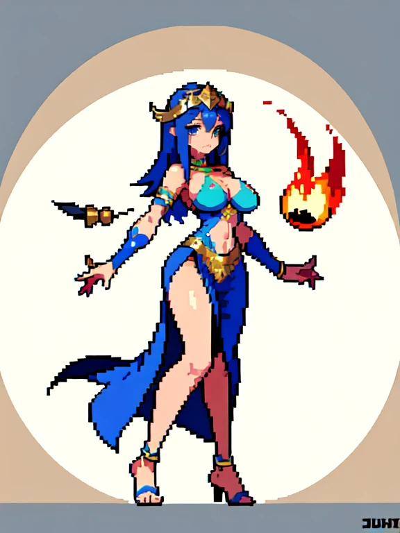 (masterpiece, top quality, best quality), pixel,pixel art,1women,egyptian,goddes,big breast,fly,full body, 
 